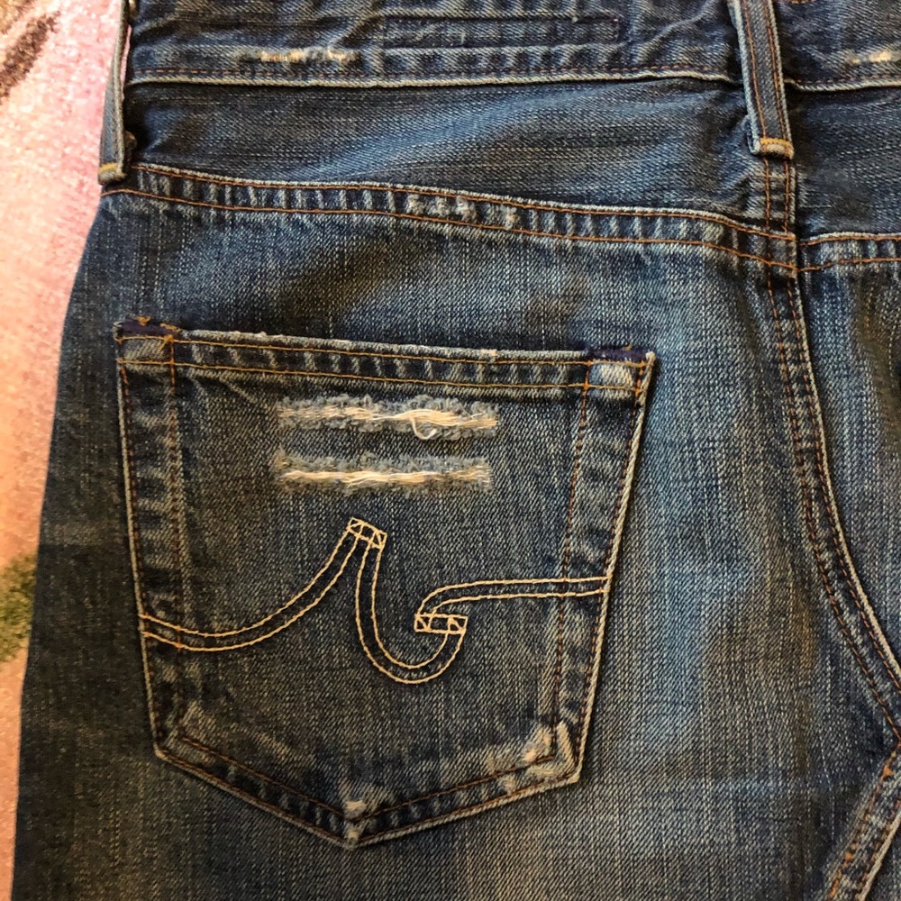 Y2K 90’s AG Mid-box skirt denim jean mini skirt - Picture 6 of 15